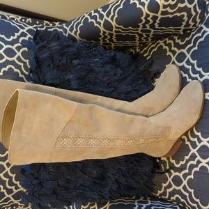 Suede designer boots